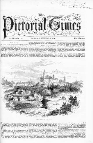cover page of Pictorial Times published on December 5, 1846