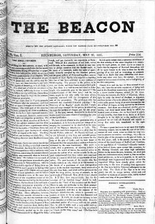 cover page of Beacon (Edinburgh) published on May 26, 1821
