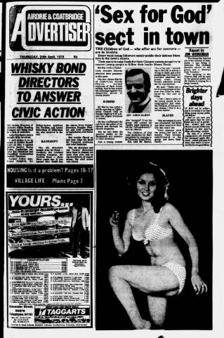 cover page of Airdrie & Coatbridge Advertiser published on April 20, 1978