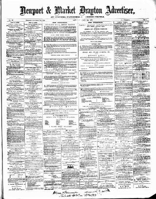 cover page of Newport & Market Drayton Advertiser published on April 28, 1877