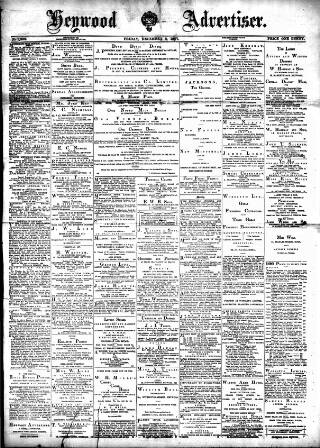 cover page of Heywood Advertiser published on December 3, 1897
