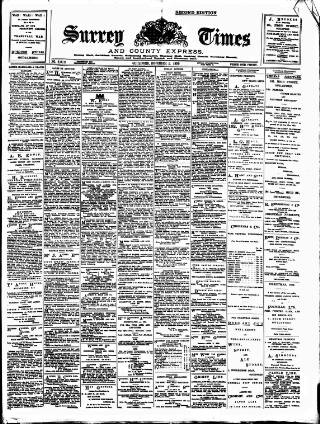 cover page of West Surrey Times published on December 2, 1899