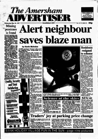 cover page of Amersham Advertiser published on May 28, 1997