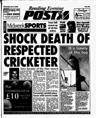 cover page of Reading Evening Post published on June 2, 1999
