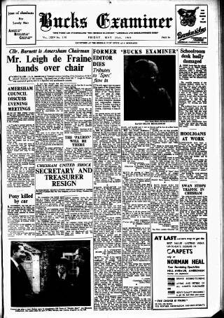 cover page of Buckinghamshire Examiner published on May 29, 1964