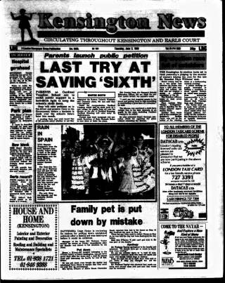 cover page of Kensington Post published on June 2, 1988
