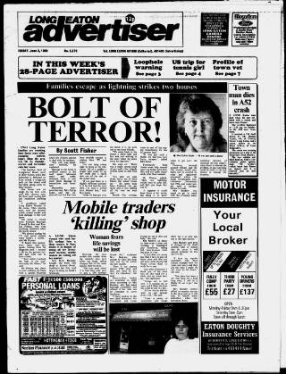 cover page of Long Eaton Advertiser published on June 2, 1989