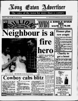 cover page of Long Eaton Advertiser published on April 23, 1993
