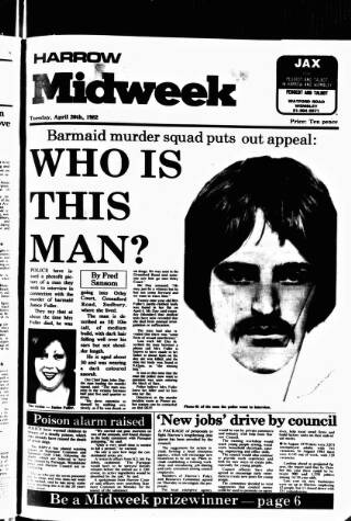 cover page of Harrow Midweek published on April 20, 1982