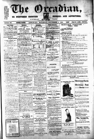 cover page of Orcadian published on December 5, 1908