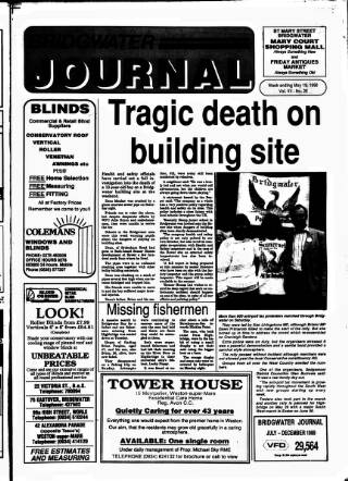 cover page of Bridgwater Journal published on May 19, 1990