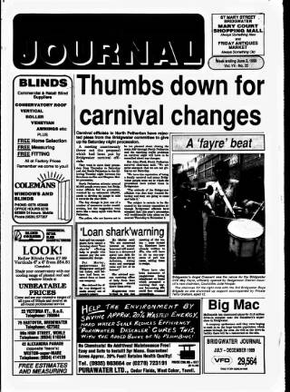 cover page of Bridgwater Journal published on June 2, 1990