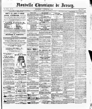 cover page of Nouvelle Chronique de Jersey published on December 4, 1889