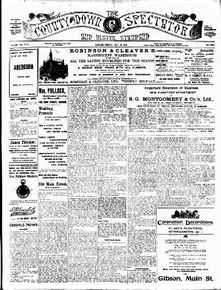 cover page of County Down Spectator and Ulster Standard published on May 19, 1911