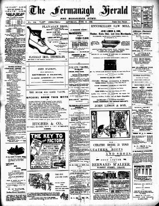 cover page of Fermanagh Herald published on June 2, 1906
