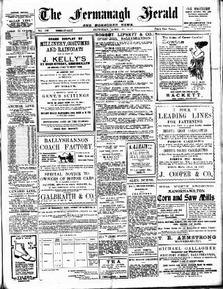 cover page of Fermanagh Herald published on April 19, 1913