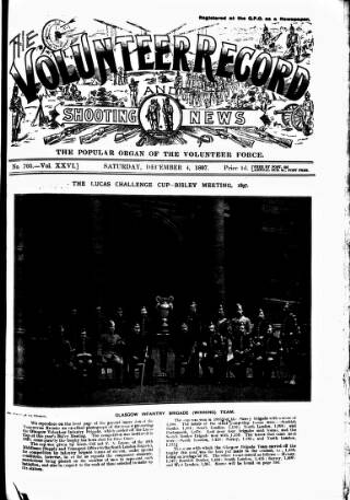 cover page of Volunteer Record & Shooting News published on December 4, 1897