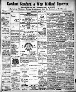 cover page of Evesham Standard & West Midland Observer published on April 27, 1901