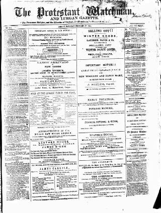 cover page of Protestant Watchman and Lurgan Gazette published on February 27, 1864