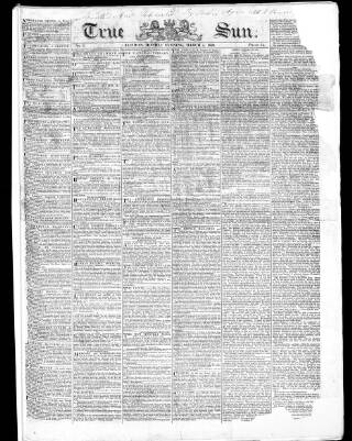 cover page of True Sun published on March 5, 1832