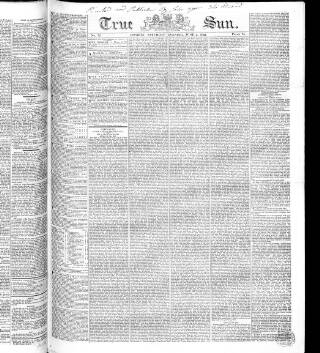 cover page of True Sun published on June 2, 1832