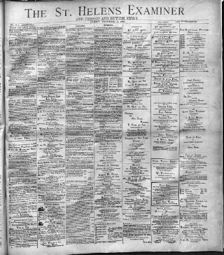 cover page of St. Helens Examiner published on December 4, 1896