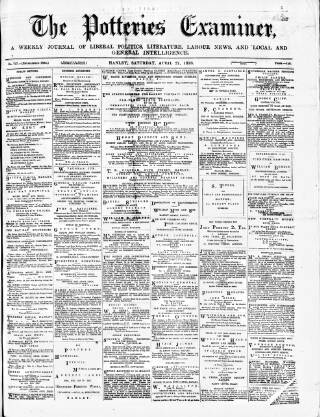 cover page of Potteries Examiner published on April 27, 1878