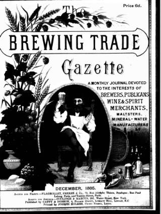 cover page of Holmes' Brewing Trade Gazette published on December 1, 1885