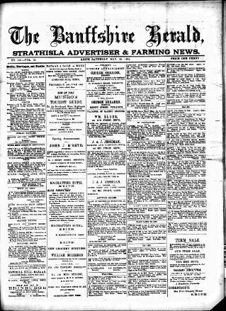 cover page of Banffshire Herald published on May 28, 1904