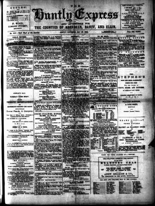 cover page of Huntly Express published on May 25, 1895
