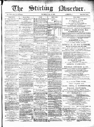 cover page of Stirling Observer published on May 19, 1887