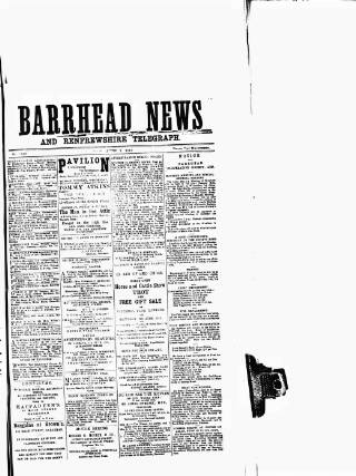 cover page of Barrhead News published on June 2, 1916