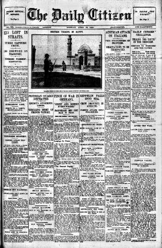 cover page of Daily Citizen (Manchester) published on April 19, 1915