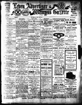 cover page of Leven Advertiser & Wemyss Gazette published on May 28, 1914