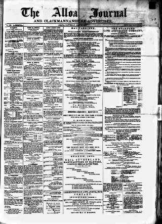 cover page of Alloa Journal published on May 28, 1870