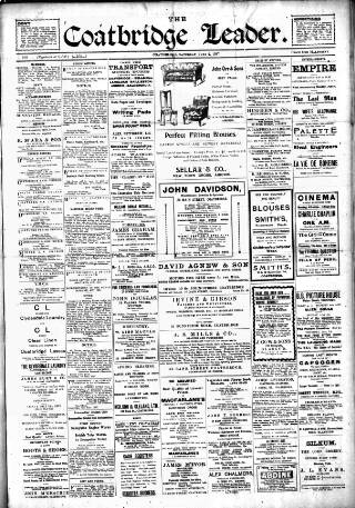 cover page of Coatbridge Leader published on June 2, 1917