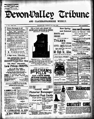 cover page of Devon Valley Tribune published on June 3, 1902