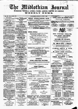 cover page of Mid-Lothian Journal published on June 2, 1899