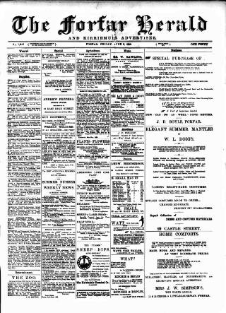 cover page of Forfar Herald published on June 2, 1899