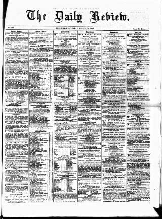 cover page of Daily Review (Edinburgh) published on March 28, 1863