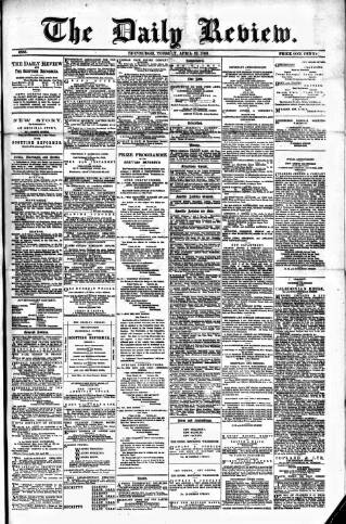 cover page of Daily Review (Edinburgh) published on April 19, 1881