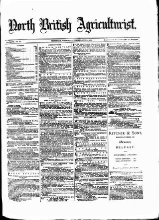 cover page of North British Agriculturist published on June 2, 1875