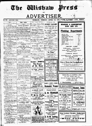 cover page of Wishaw Press published on April 24, 1931