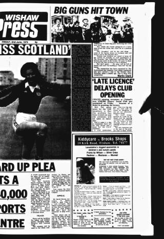 cover page of Wishaw Press published on June 2, 1978