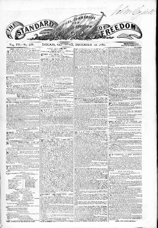 cover page of Standard of Freedom published on December 14, 1850