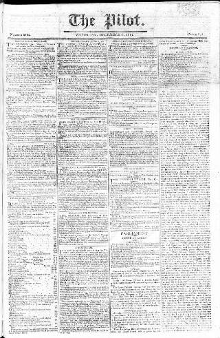 cover page of Pilot (London) published on December 4, 1813