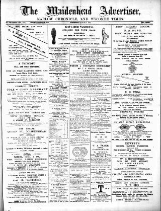 cover page of Maidenhead Advertiser published on April 19, 1882