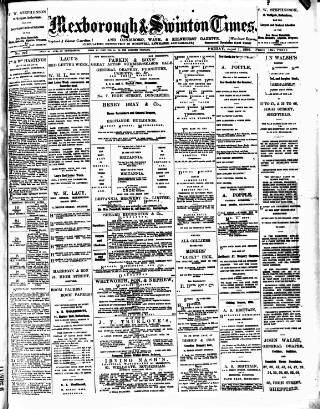 cover page of South Yorkshire Times and Mexborough & Swinton Times published on August 7, 1896