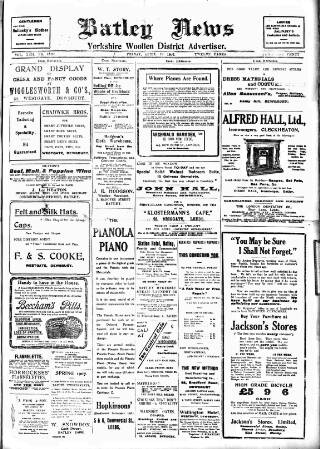 cover page of Batley News published on April 19, 1907