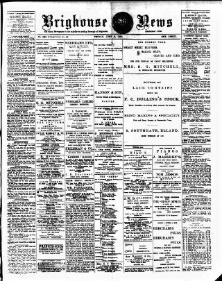 cover page of Brighouse News published on June 2, 1899